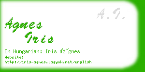 agnes iris business card